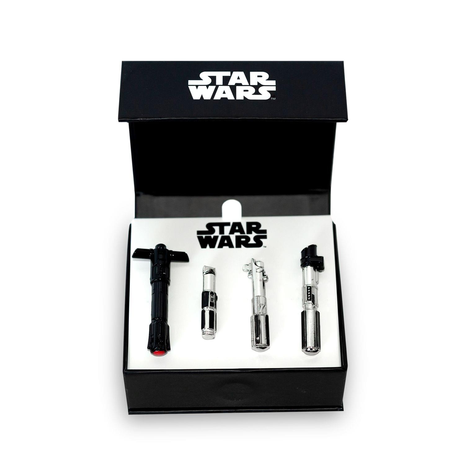 Star Wars 3D Lightsaber Pin Set | Exclusive Magnetic Star Wars Pins | Set of 4