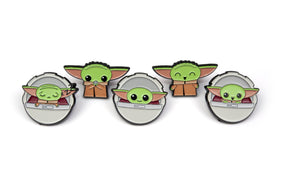 Star Wars: The Mandalorian, The Child 5-Piece Enamel Pin Set | Baby Yoda Pins
