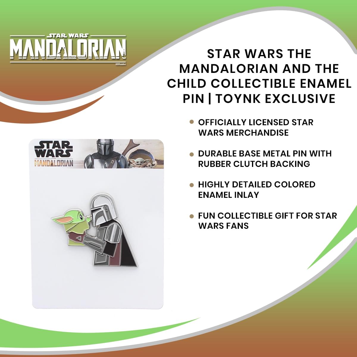 Star Wars The Mandalorian and The Child Collectible Enamel Pin | Toynk Exclusive