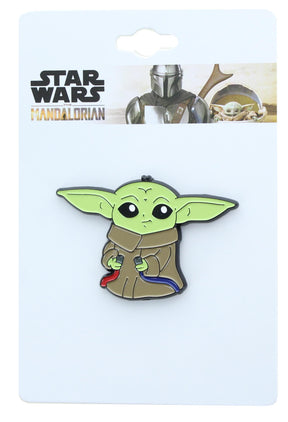 Star Wars The Mandalorian Grogu With Wires Enamel Collector Pin
