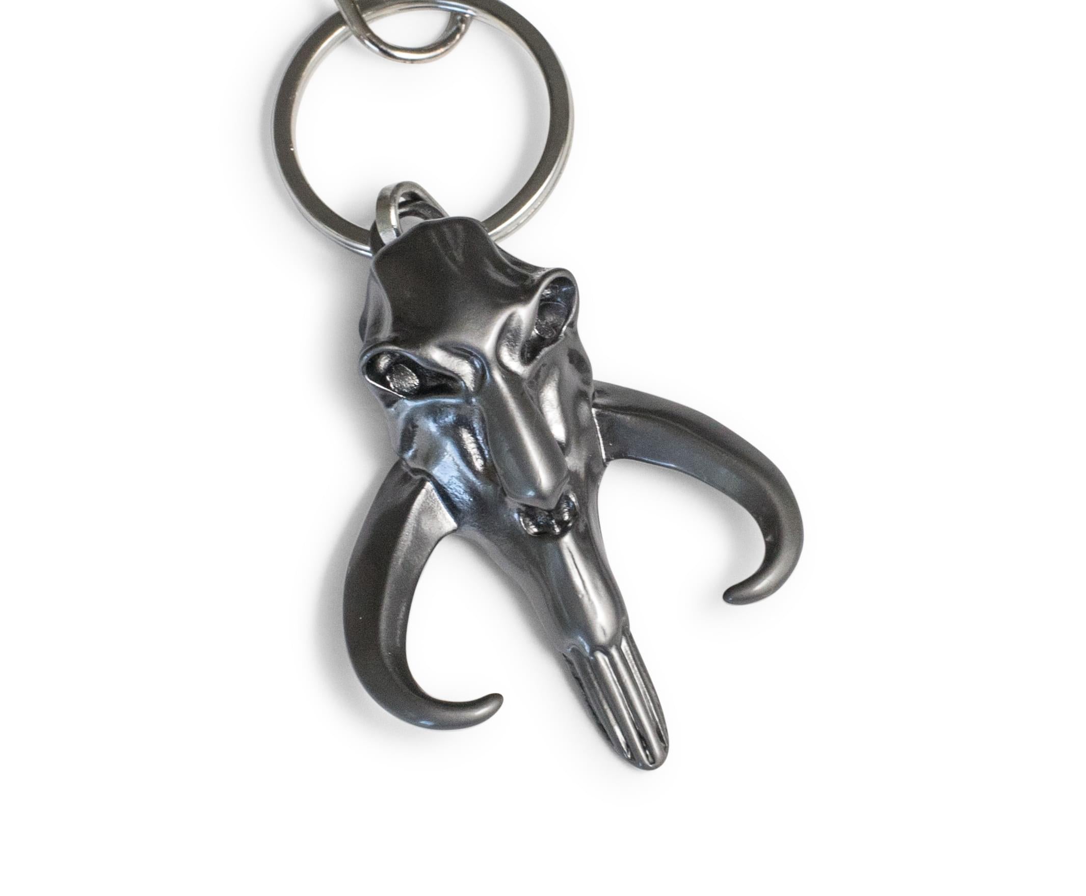 Star Wars Mandalorian Mythosaur Logo 3D Flat Back Heavy Duty Metal Car Keychain