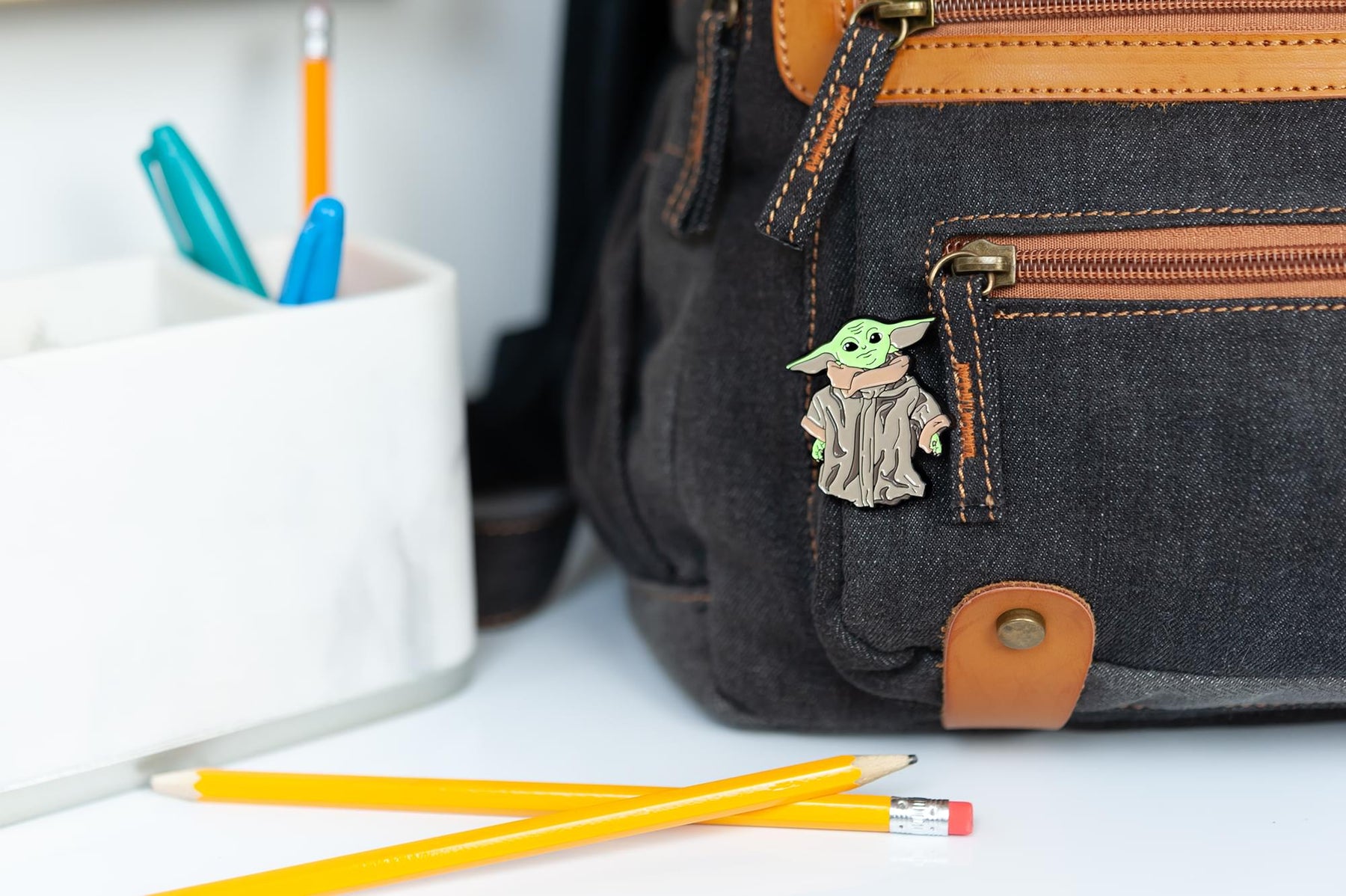 Star Wars: The Mandalorian The Child Collector Pin | Curious Baby Yoda Standing