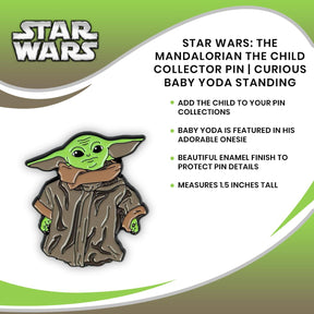 Star Wars: The Mandalorian The Child Collector Pin | Curious Baby Yoda Standing