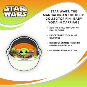 Star Wars: The Mandalorian The Child Collector Pin | Baby Yoda In Carriage