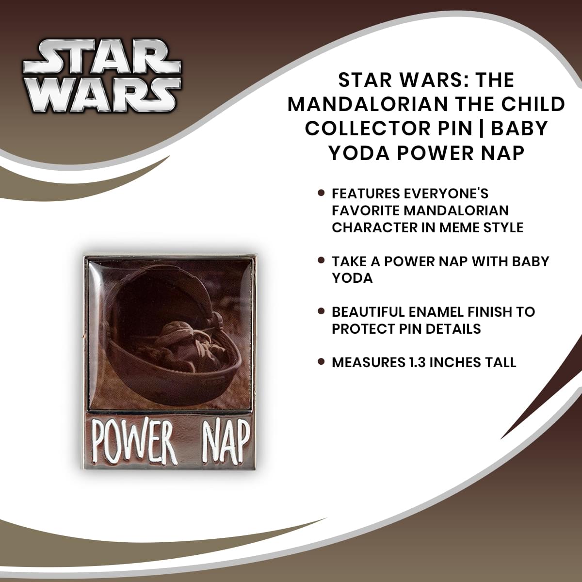 Star Wars: The Mandalorian The Child Collector Pin | Baby Yoda Power Nap