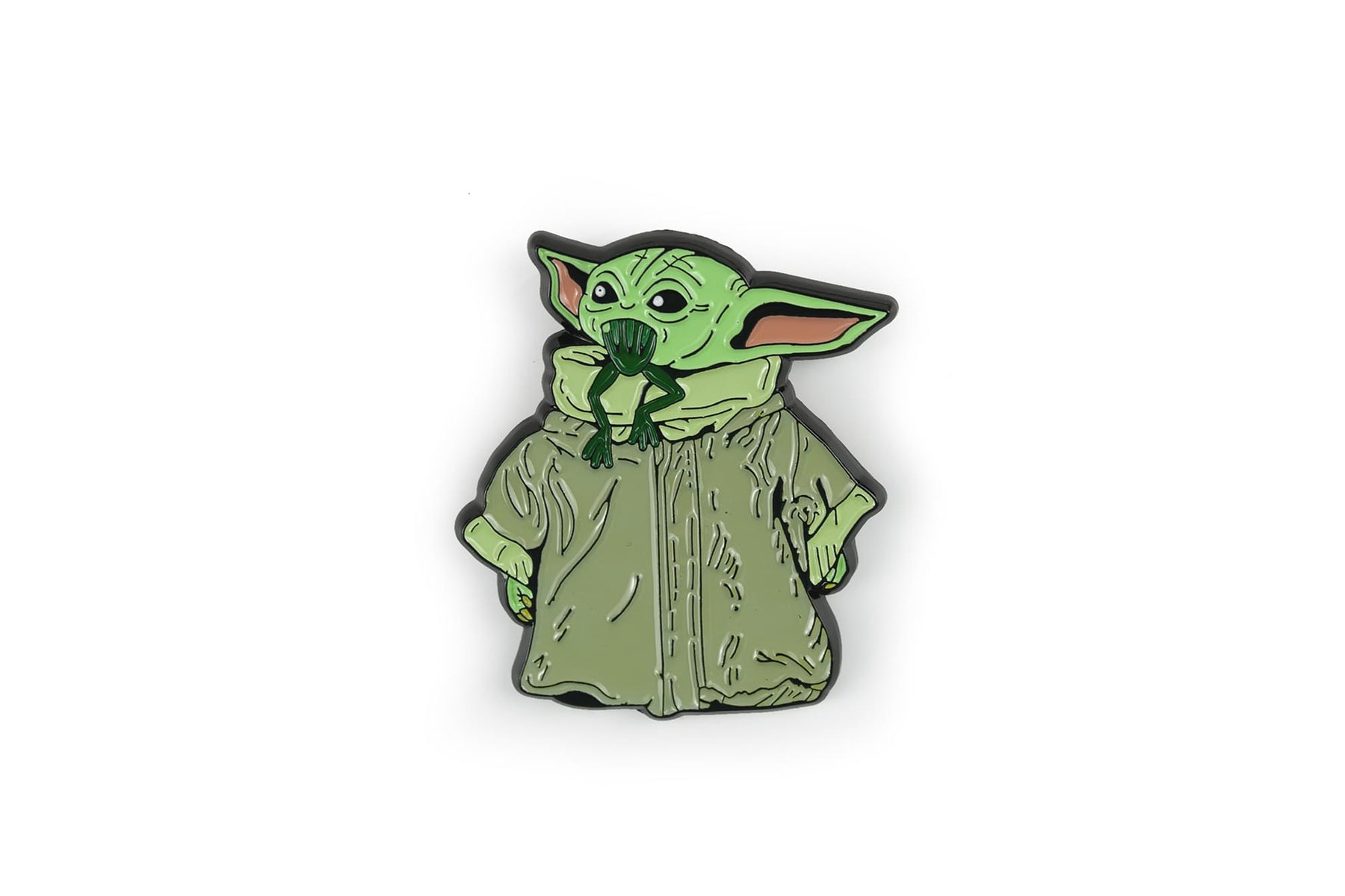 Star Wars: The Mandalorian The Child Baby Yoda Pin | Baby Yoda Eats A Frog