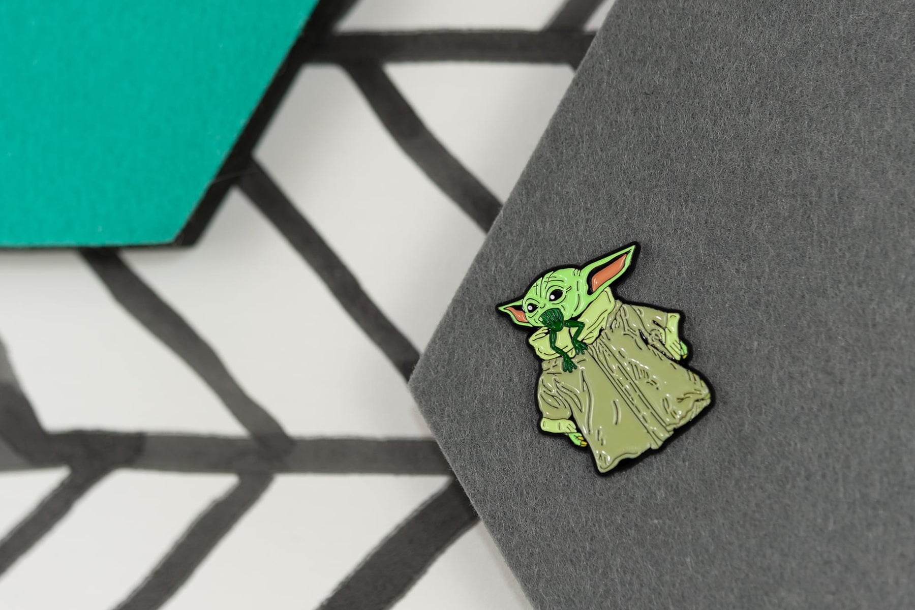 Star Wars: The Mandalorian The Child Baby Yoda Pin | Baby Yoda Eats A Frog