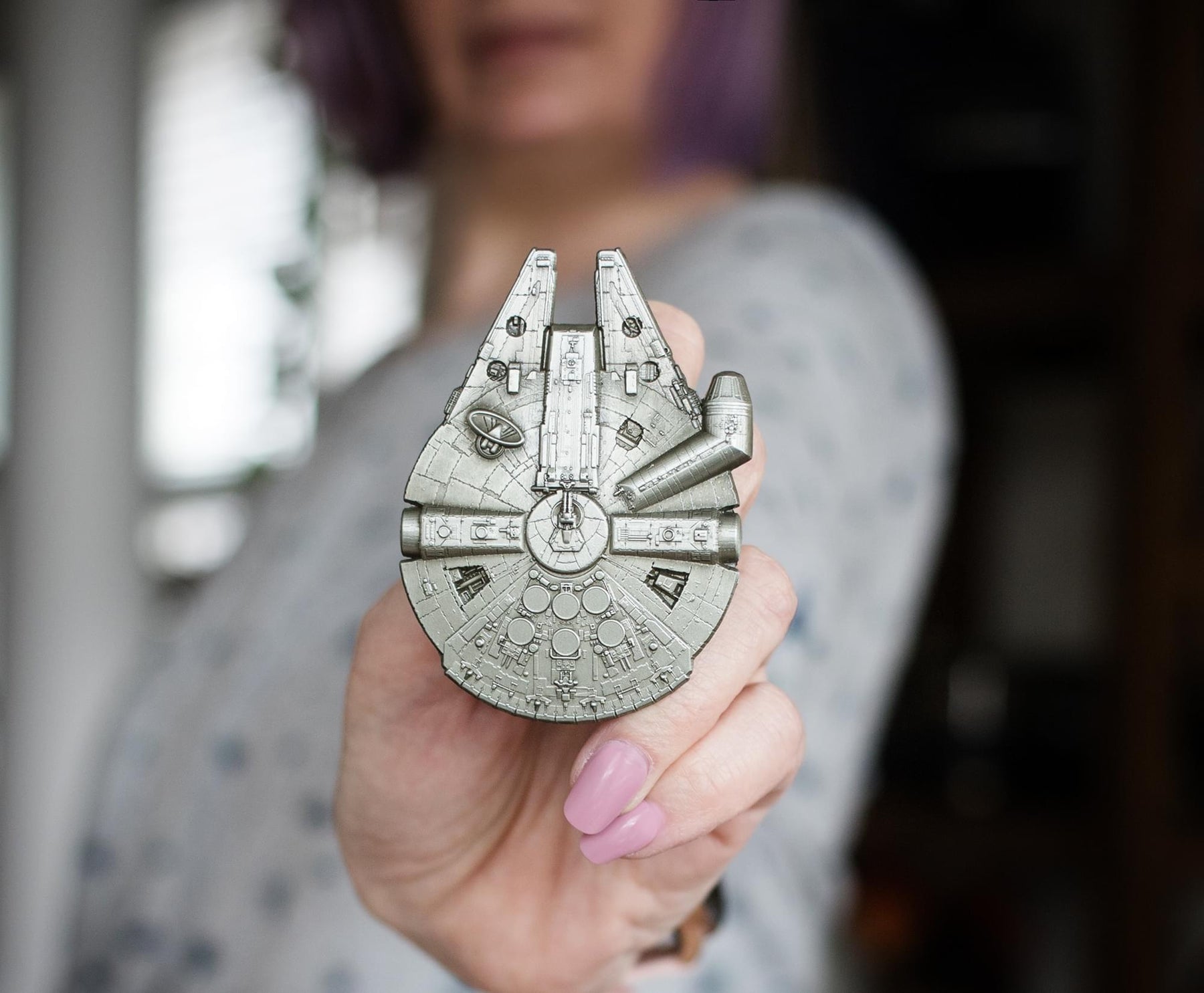 Star Wars Millennium Falcon Collector Metal Pin | 3 x 2 Inches | Toynk Exclusive
