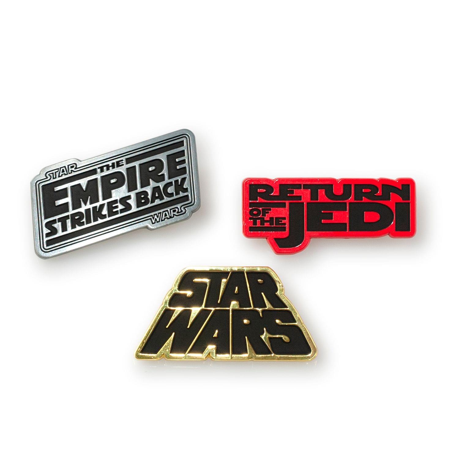 Star Wars Episodes 4-6 Movie Posters Enamel Collector Pin 3-Pack