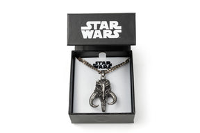 Star Wars Mandalorian Mythosaur Skull Pendant Necklace | 22-Inch Long Chain