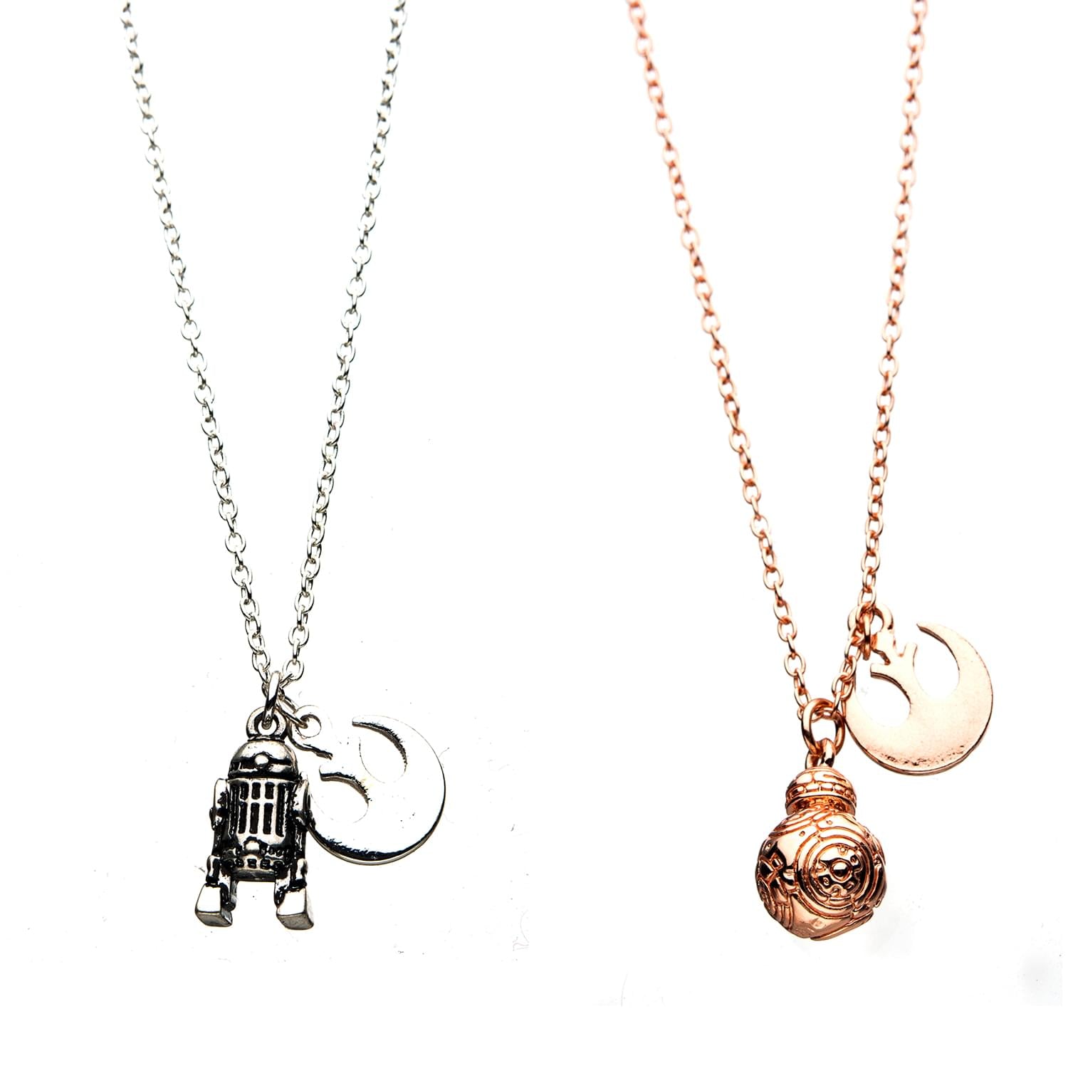 Star Wars R2D2 and BB8 Best Friends Forever Necklace Set
