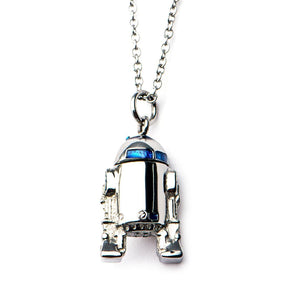 Star Wars R2-D2 Spinng Head Stainless Steel Pendant Necklace