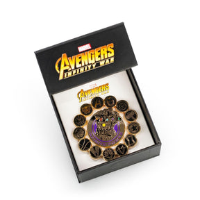 Marvel Avengers: Infinity War Official Infinity Gauntlet and Avengers Pin Set