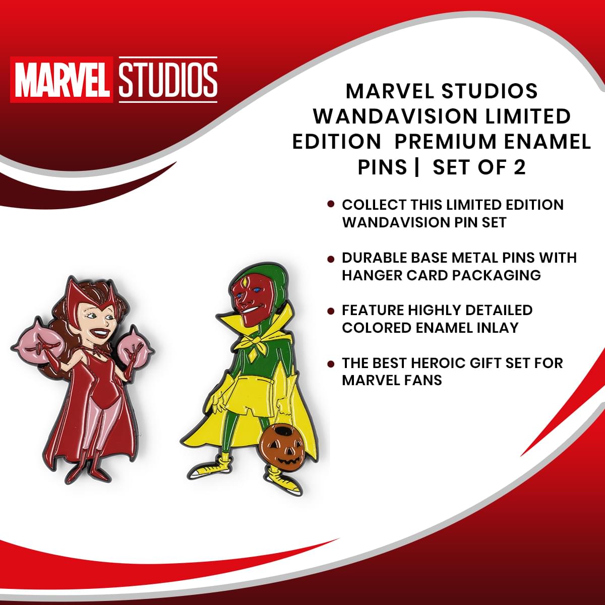 Marvel WandaVision Limited Edition Premiere Pins | Set of 2 | Toynk Exclusive