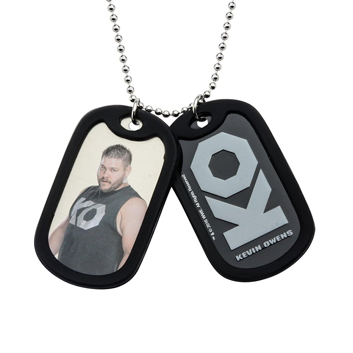 WWE Kevin Owens Stainless Steel 24" Double Dog Tags