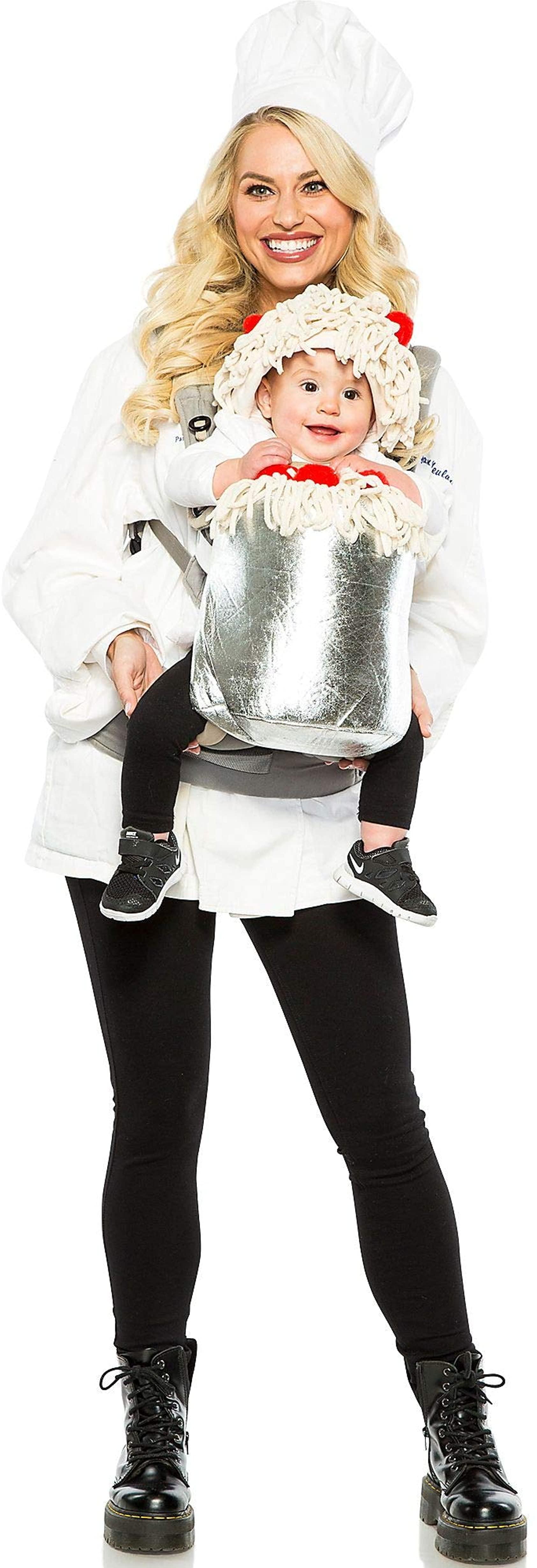 Chef & Spaghetti Costume for Parent & Baby | One Size Fits Most