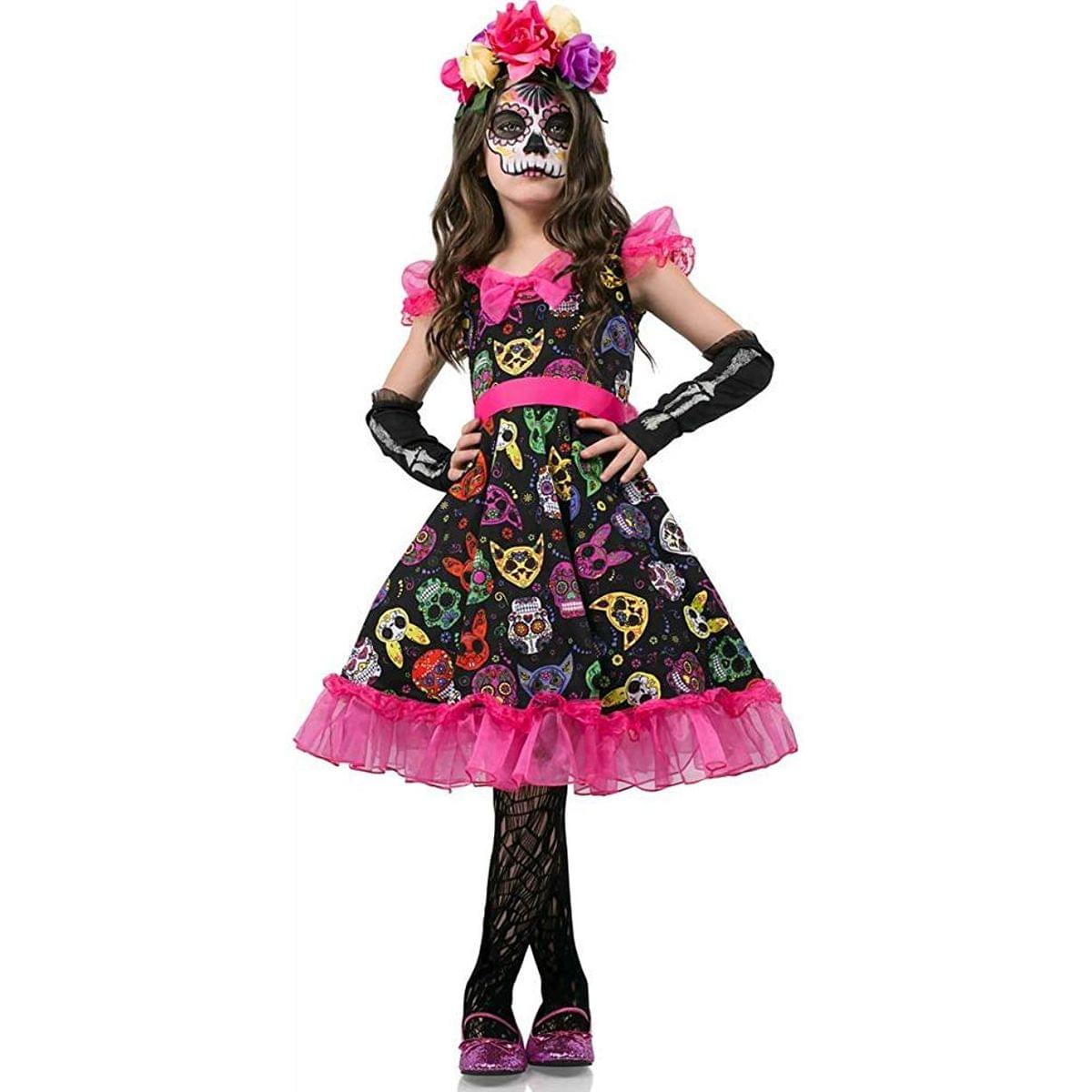 Sugar Skull Sweetie Child Costume Dress