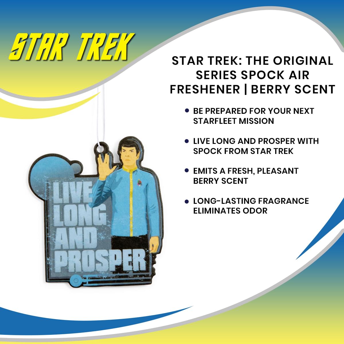 Star Trek: The Original Series Spock Air Freshener | Berry Scent