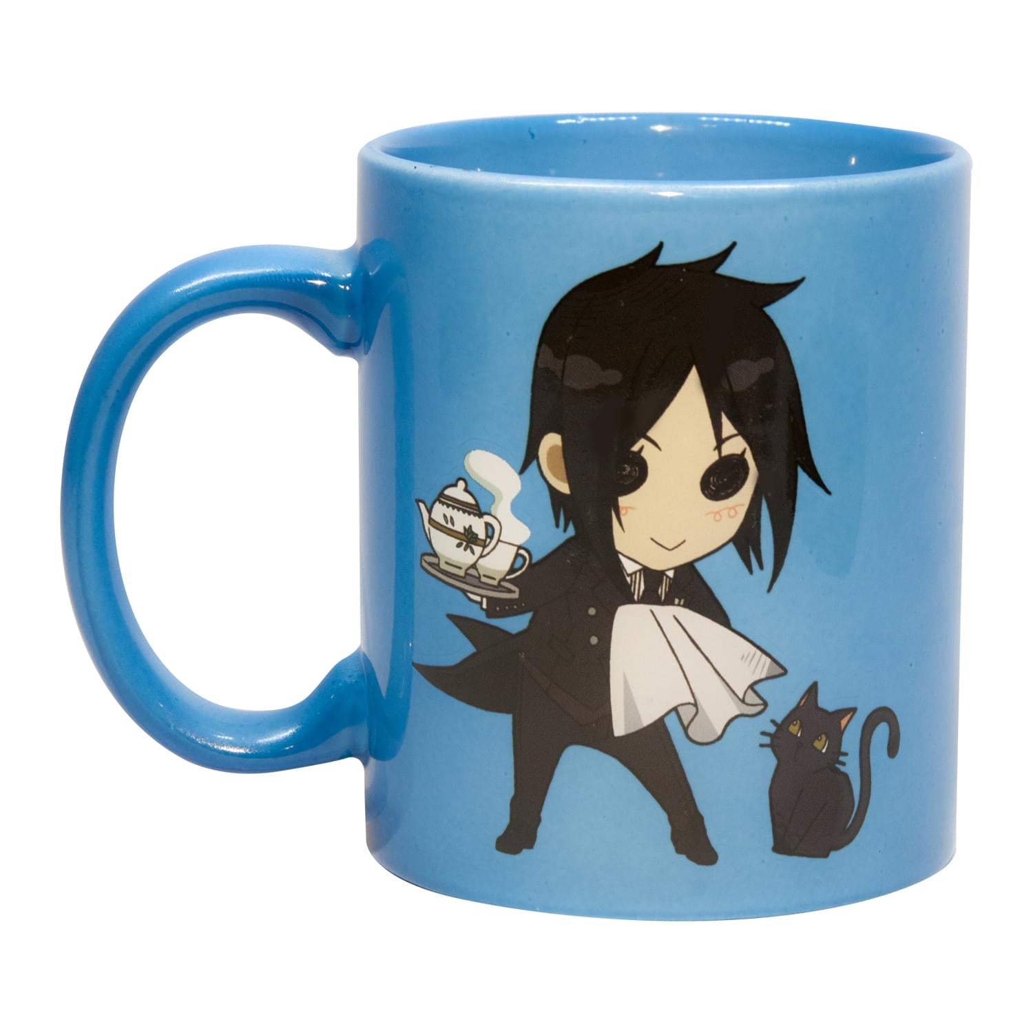 Black Butler Mug | Black Butler Chibi Sebastian and Cat Coffee Mug