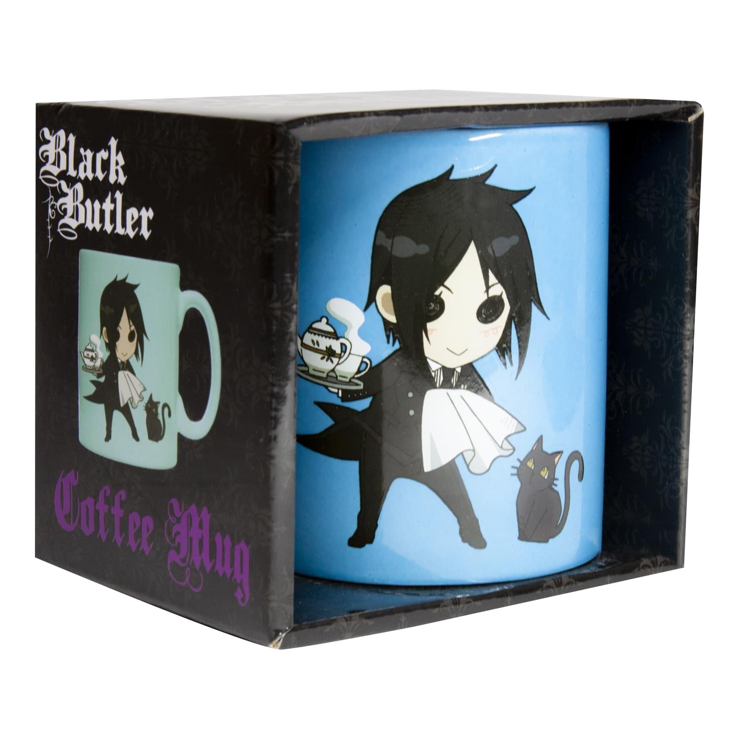 Black Butler Mug | Black Butler Chibi Sebastian and Cat Coffee Mug