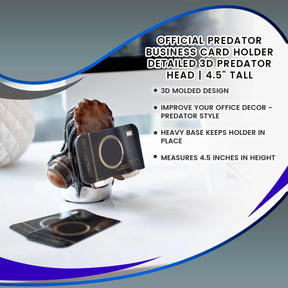 OFFICIAL Predator Business Card Holder | Detailed 3D Predator Head | 4.5" Tall