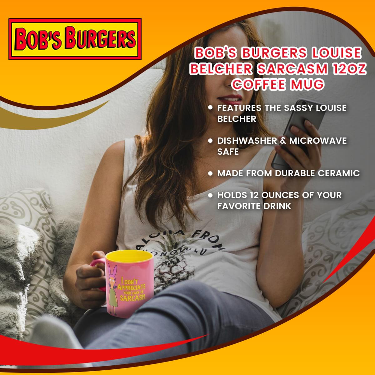Bob's Burgers Louise Belcher Sarcasm 12oz Coffee Mug