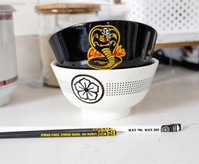 The Karate Kid Cobra Kai and Miyagi-Do 18-Ounce Ramen Bowl Set with Chopsticks
