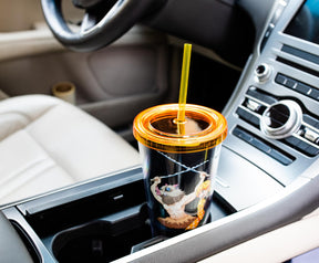 Demon Slayer Acrylic Carnival Cup with Lid and Straw | Holds 16 Ounces