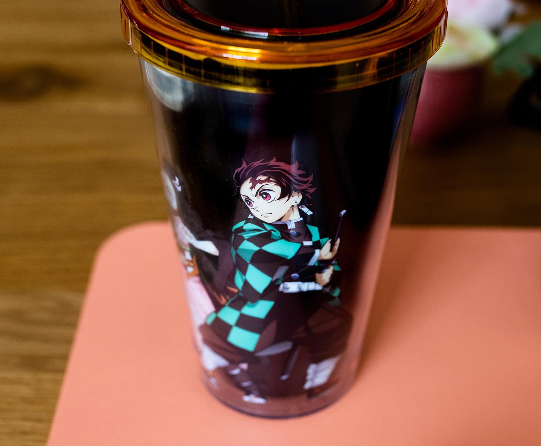 Demon Slayer Acrylic Carnival Cup with Lid and Straw | Holds 16 Ounces