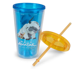 Avatar: The Last Airbender Aang and Appa Carnival Cup With Straw | 16 Ounces