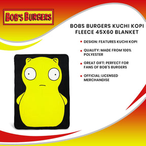 Bobs Burgers Kuchi Kopi Fleece 45x60 Blanket