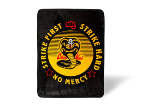 Cobra Kai "Strike First" Fleece Throw Blanket | 45 x 60 Inches