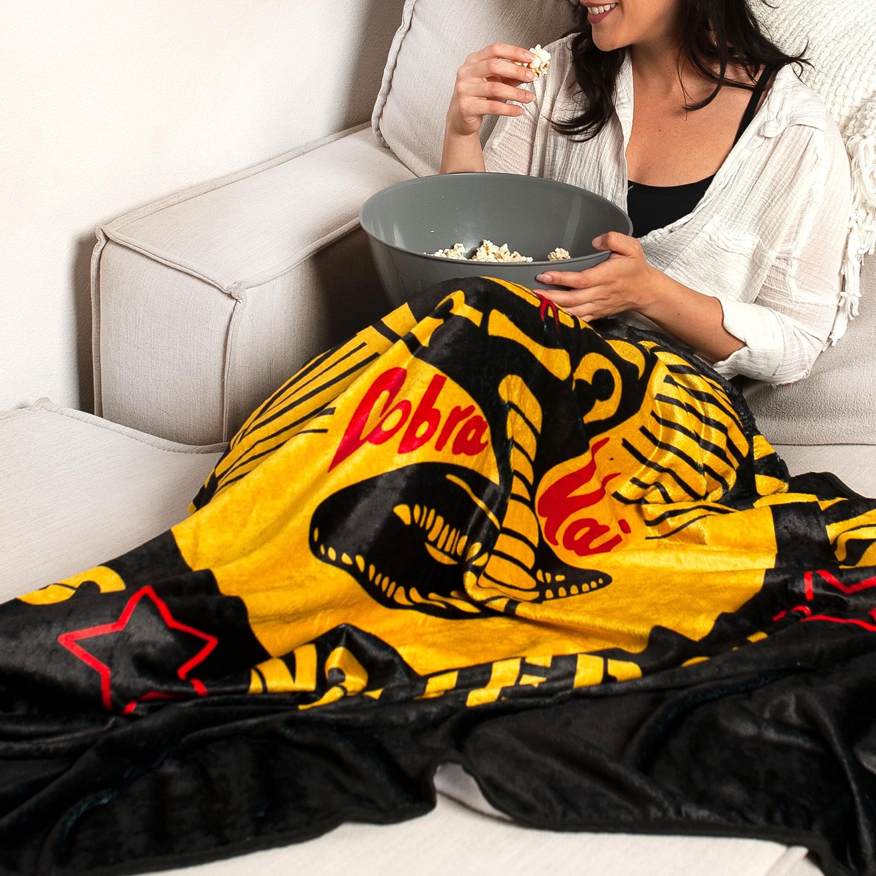 Cobra Kai "Strike First" Fleece Throw Blanket | 45 x 60 Inches