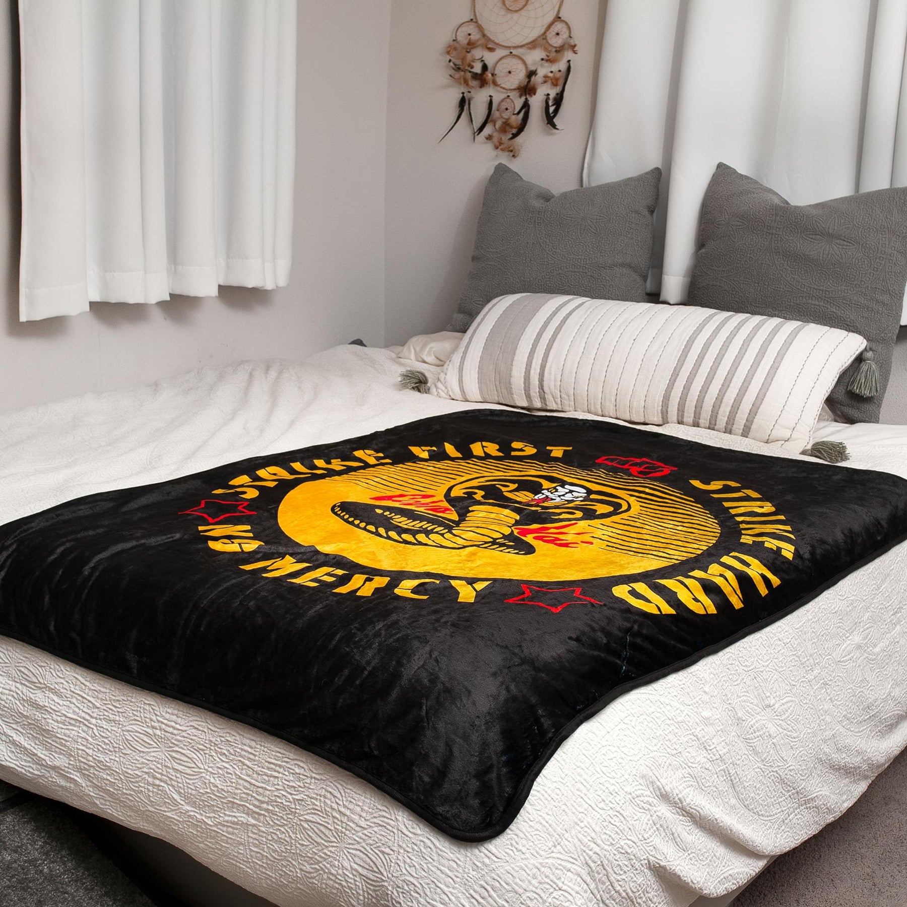 Cobra Kai "Strike First" Fleece Throw Blanket | 45 x 60 Inches