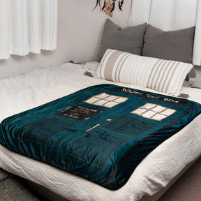 Doctor Who TARDIS Fleece Throw Blanket | 45 x 60 Inches
