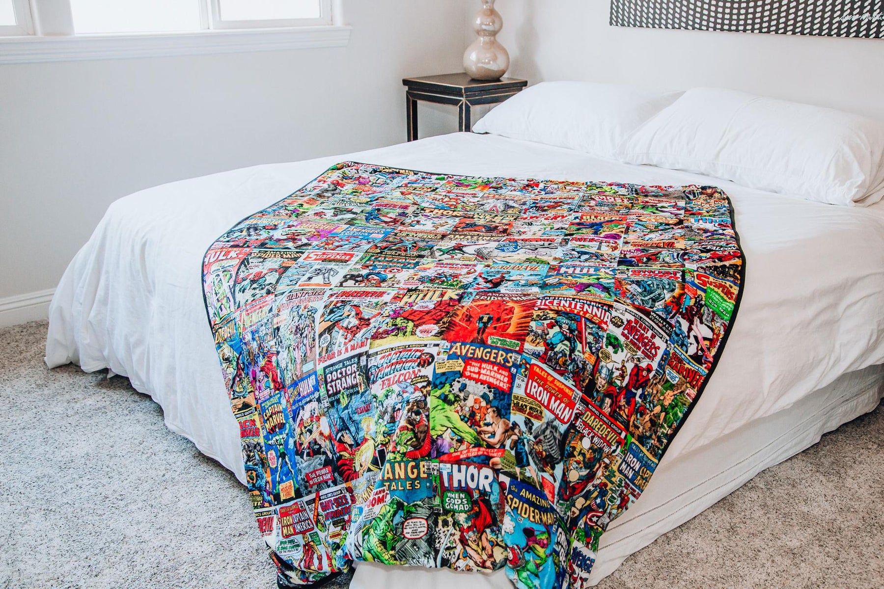 Marvel Comics Oversized Fleece Sherpa Throw Blanket | 54 x 72 Inches