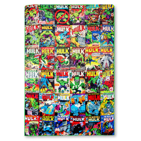 Marvel Incredible Hulk Comic Books Oversized Sherpa Throw Blanket | 8 Feet Long