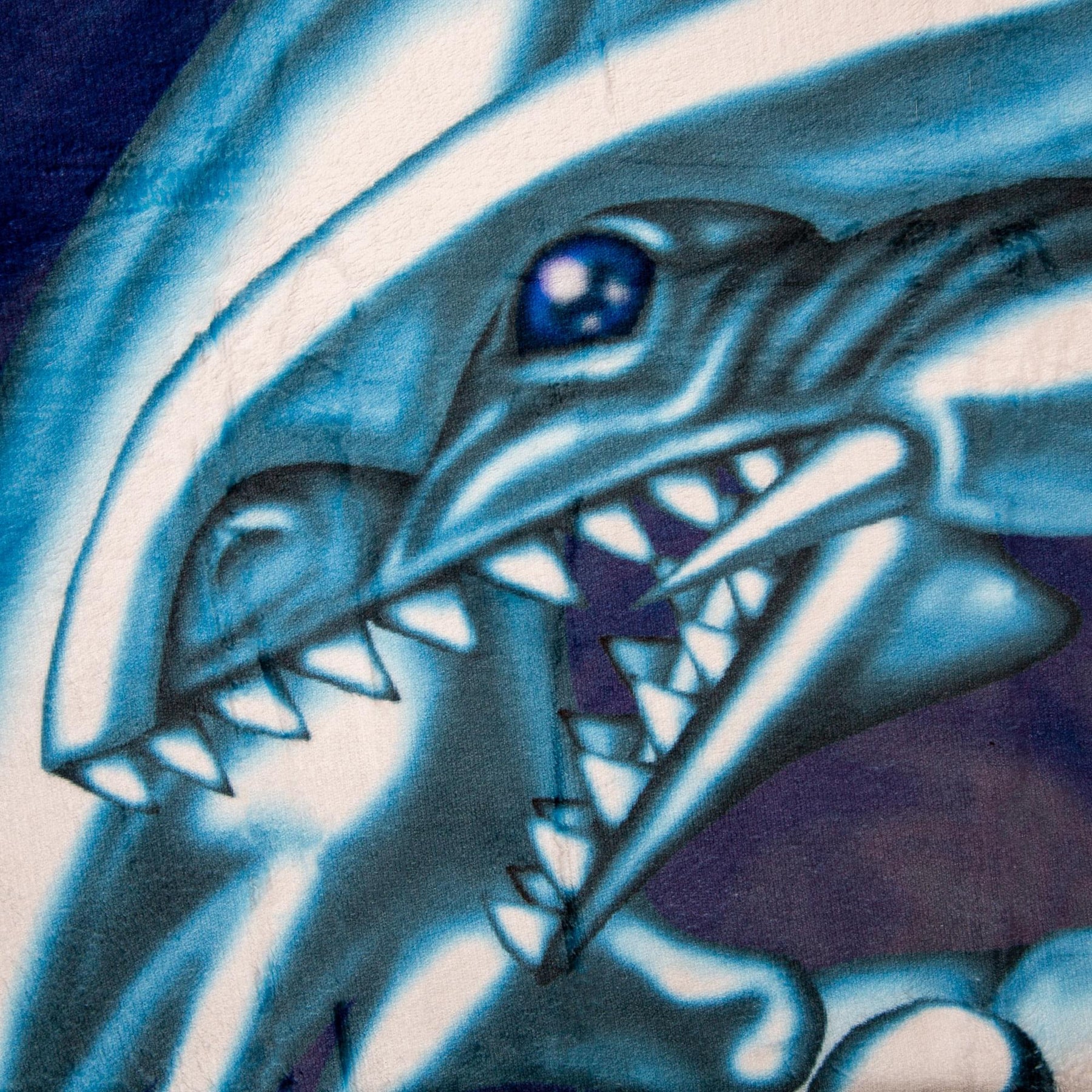 Yu-Gi-Oh! Blue-Eyes White Dragon Card Fleece Throw Blanket | 45 x 60 Inches