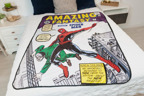 Marvel Spider-Man Amazing Fantasy No. 15 Fleece Throw Blanket | 60 x 45 Inches