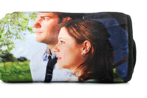 The Office Sunday Afternoon Art Style Fleece Throw Blanket | 60 x 45 Inches