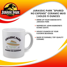 Jurassic Park "Spared No Expense" Ceramic Mug | Holds 11 Ounces