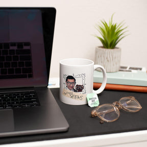 Mr. Bean and Teddy "The Original Geeks" Ceramic Mug | Holds 11 Ounces