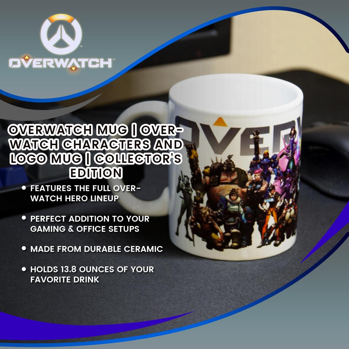 Overwatch Mug | Overwatch Characters and Logo Mug | Collector’s Edition