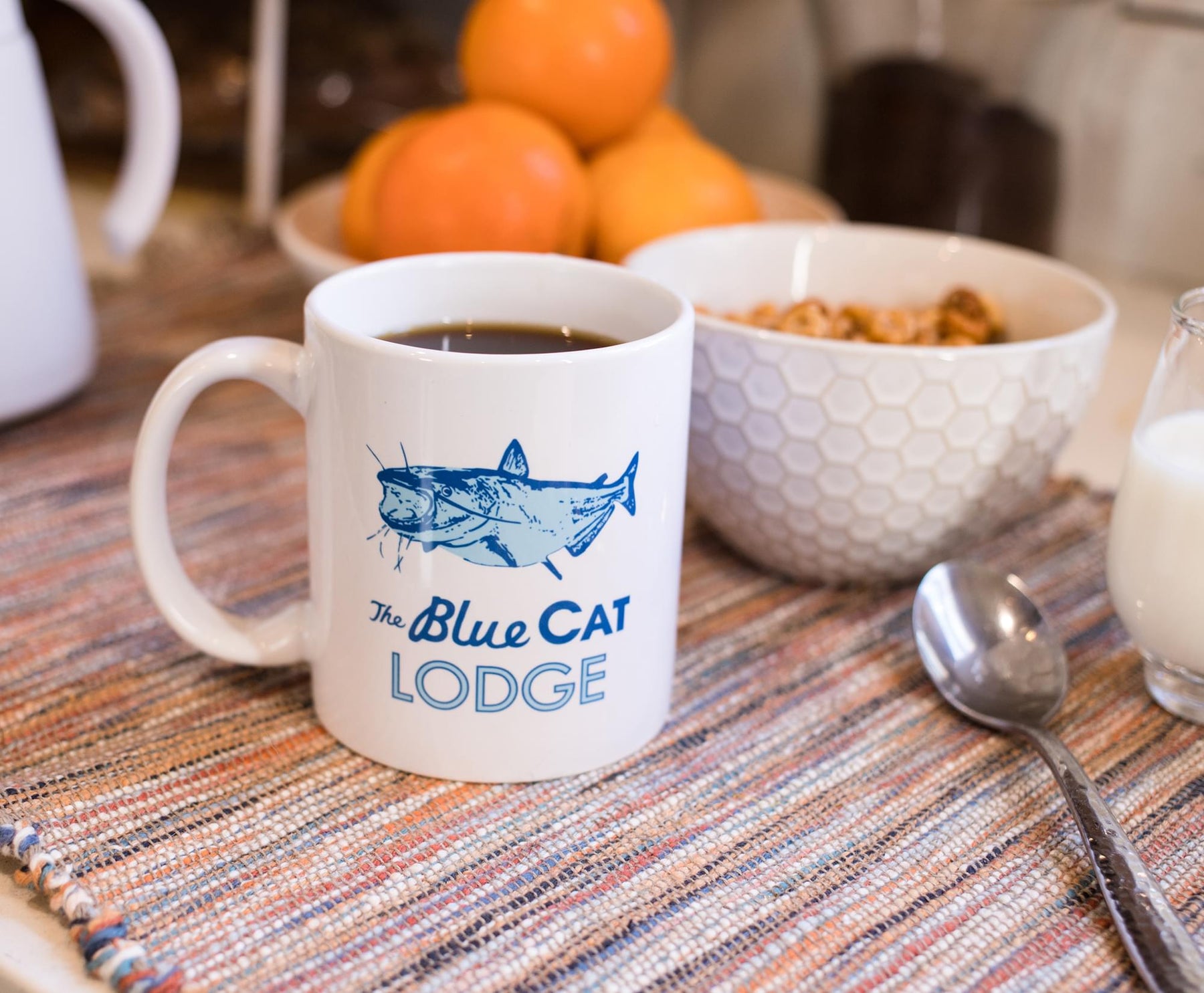 Ozark Blue Cat Lodge Ceramic Mug | Holds 11 Ounces