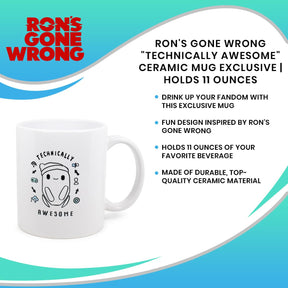Ron's Gone Wrong "Technically Awesome" Ceramic Mug Exclusive | Holds 11 Ounces