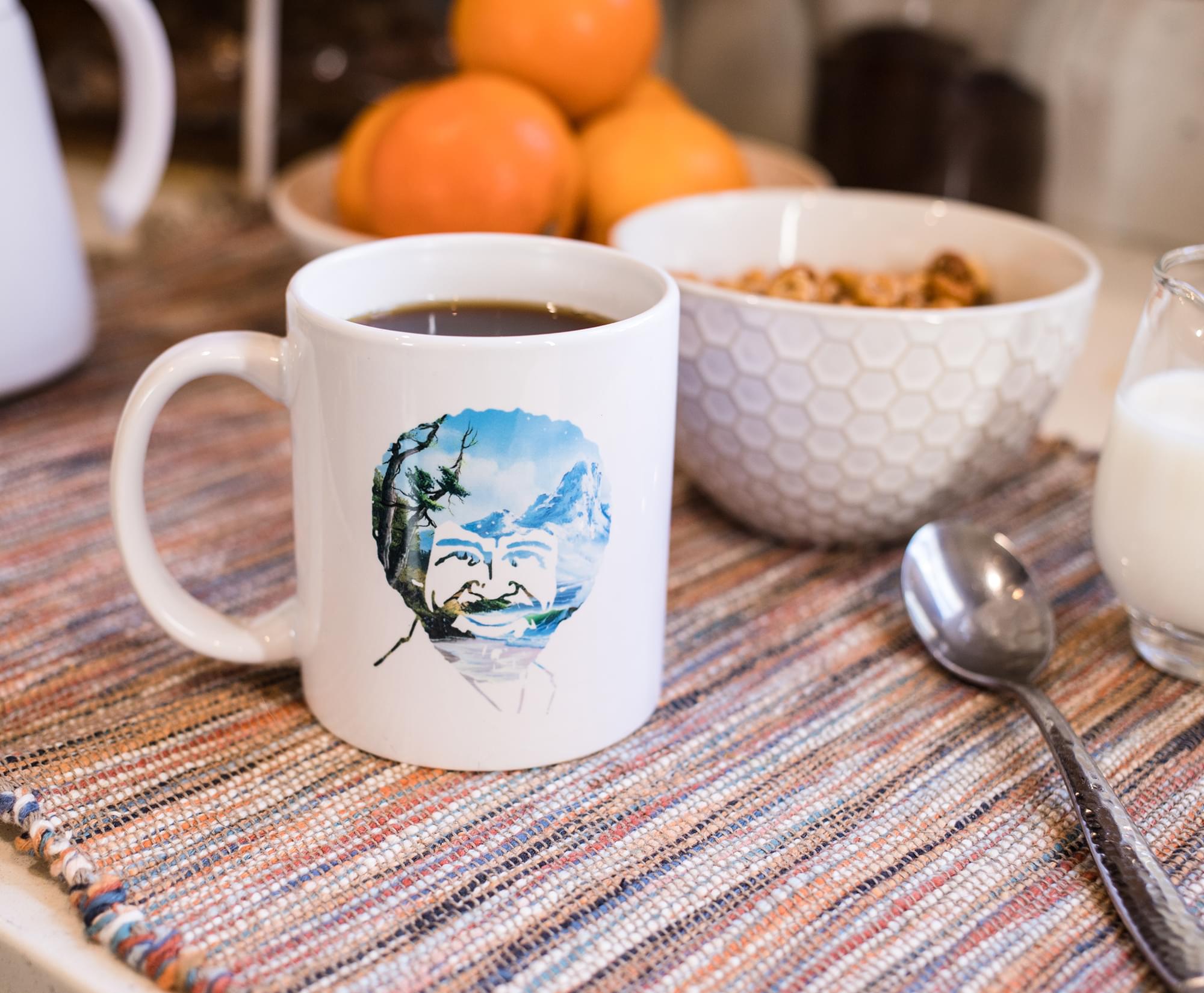 Bob Ross Portrait Ceramic Mug | Holds 11 Ounces