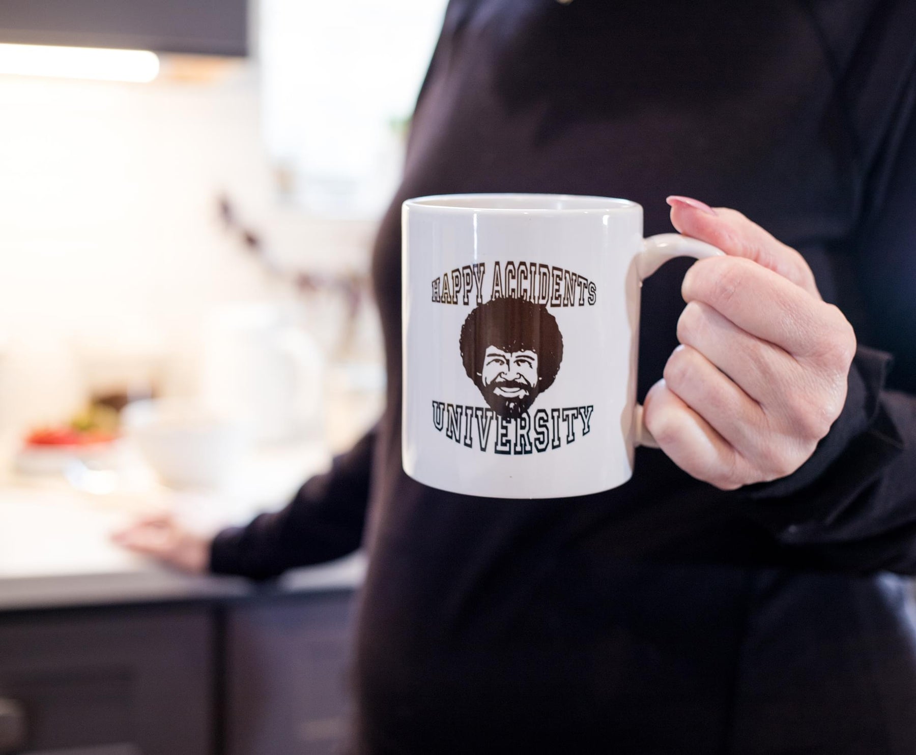 Bob Ross "Happy Accidents University" Ceramic Mug | Holds 11 Ounces