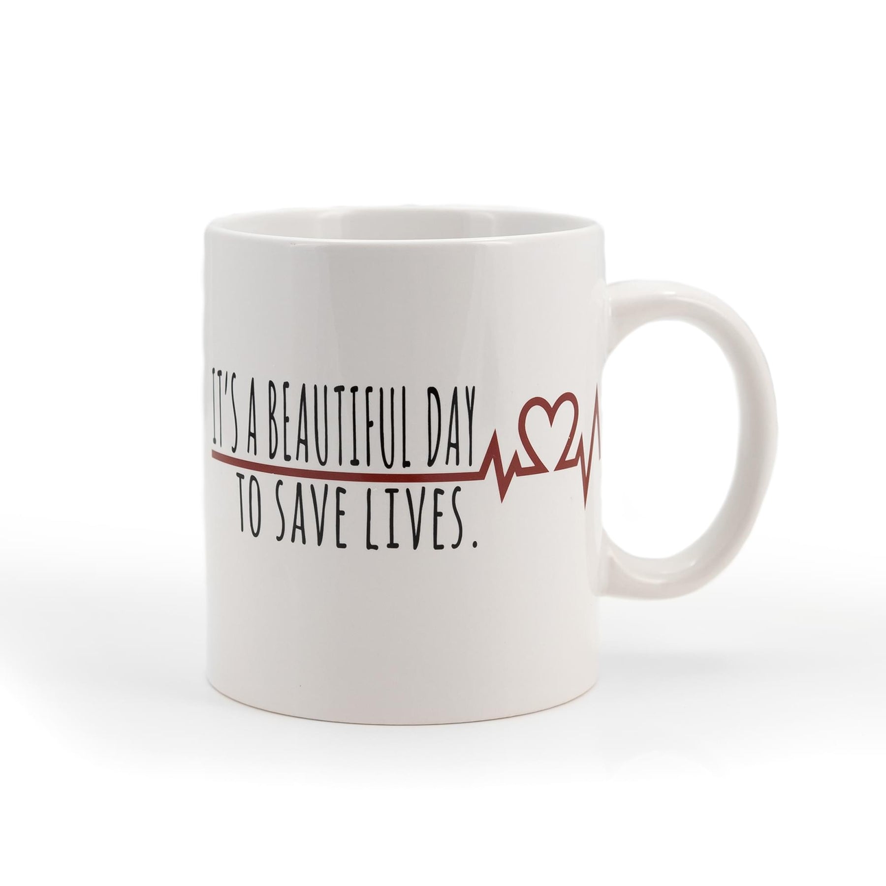 Greys Anatomy Derek Coffee Mug | It's A Beautiful Day To Save Lives | 16 Ounces