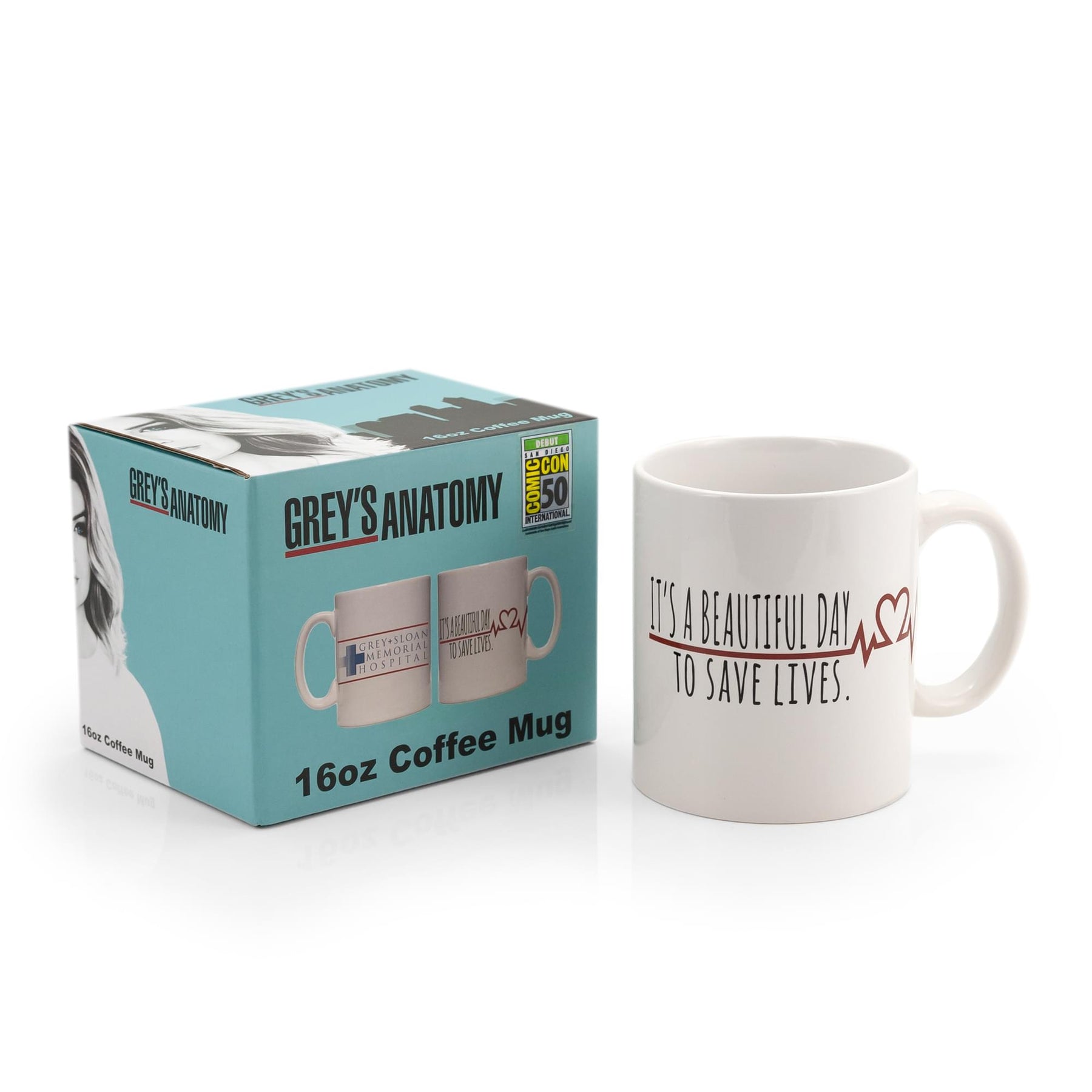 Greys Anatomy Derek Coffee Mug | It's A Beautiful Day To Save Lives | 16 Ounces