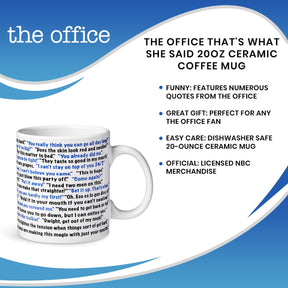 The Office That's What She Said 20oz Ceramic Coffee Mug